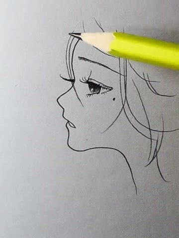 画侧脸是不是超简单的