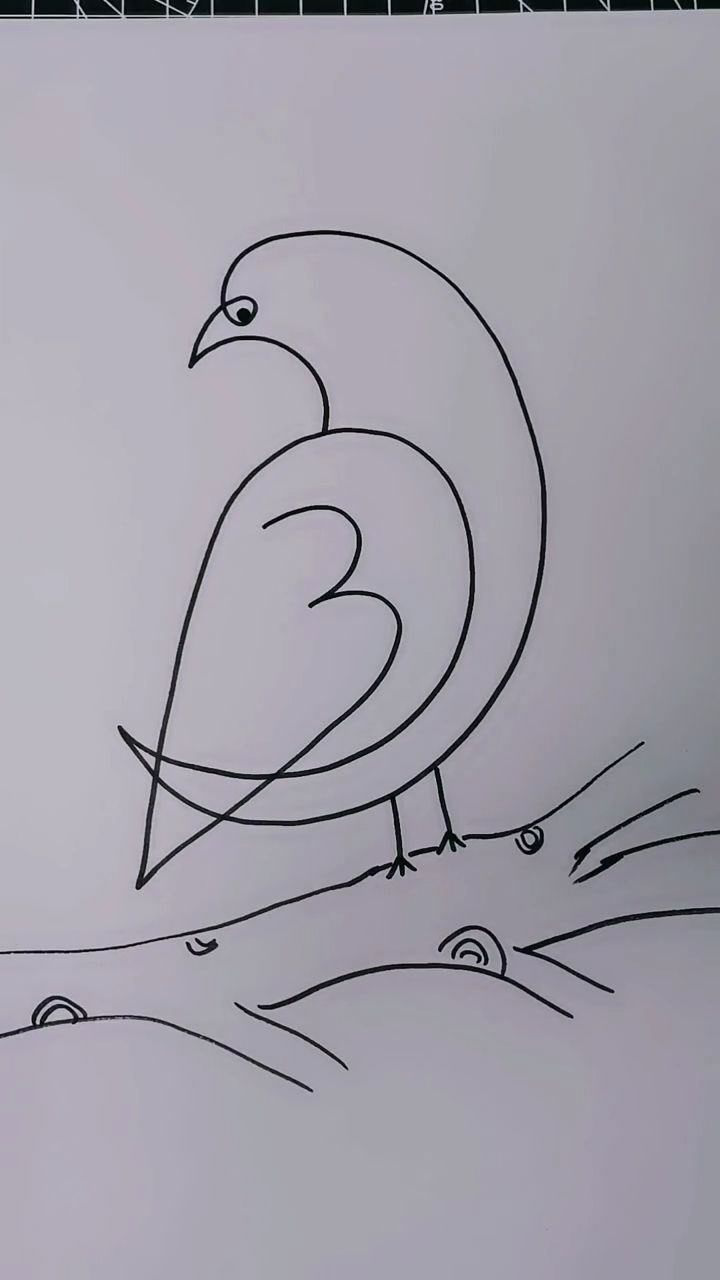 一笔画鸟,属于一看就会,一学不废的那种