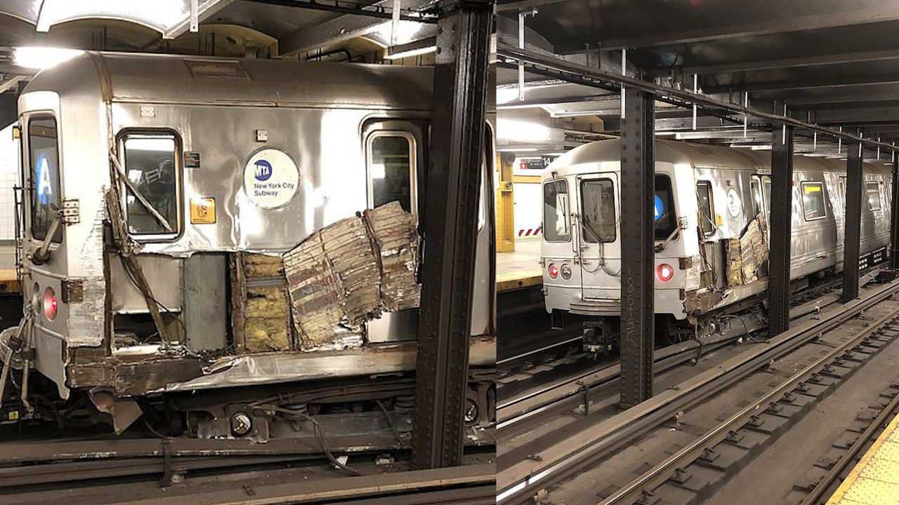 地铁进站突然脱轨,乘客吓到惊慌尖叫,一流浪汉却狂笑不止