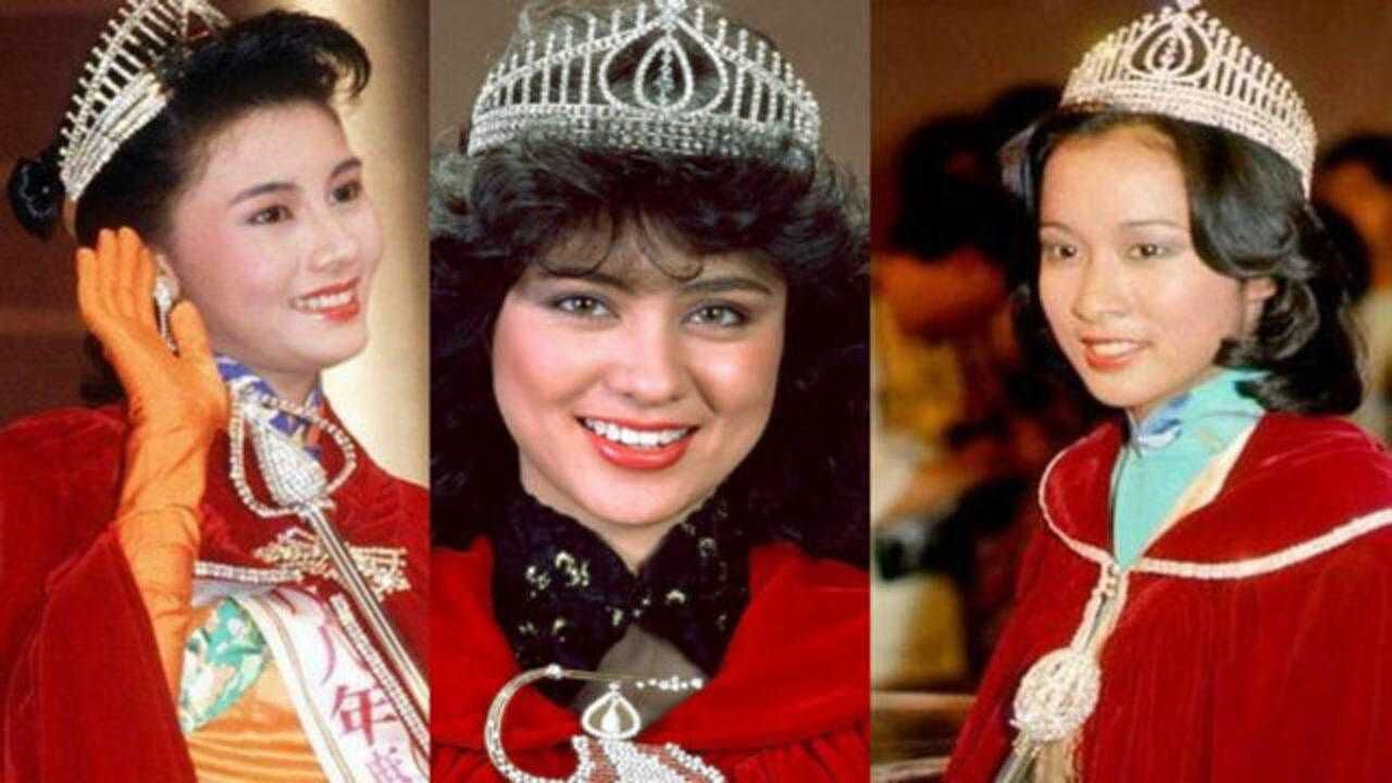 港姐冠军加冕搞笑瞬间李嘉欣激动抢过绶带林良蕙狂笑几乎失控