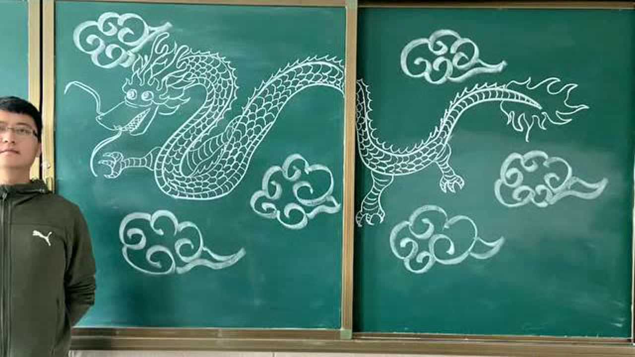 七年级美术简笔画中国龙