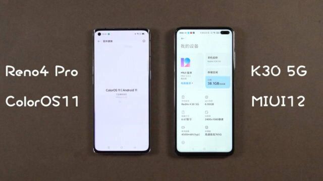 ColorOS11对比MIUI12,同样性能,优化好坏真能看出差距!