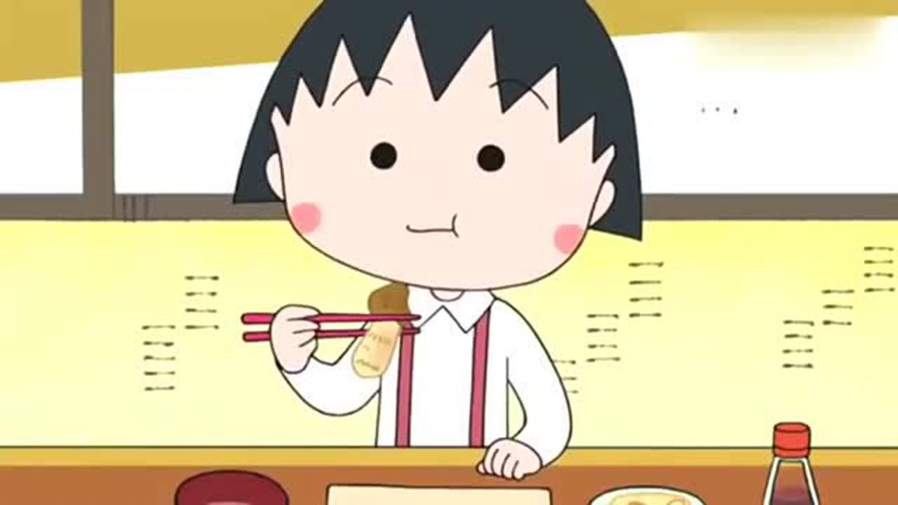 樱桃小丸子:小丸子吃美味的烤松茸,花轮说烤松茸配青柠汁好吃