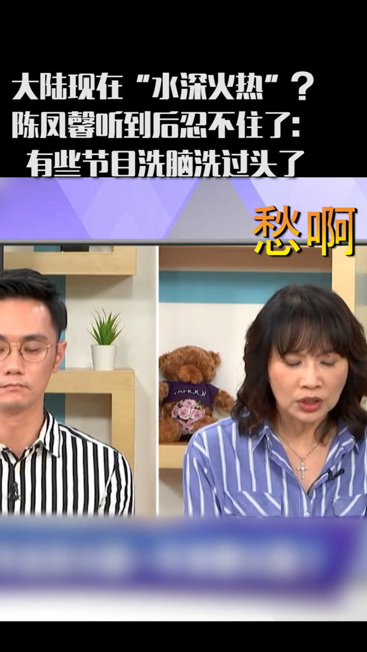 大陆现在水深火热陈凤馨听到后忍不住了有些节目洗脑洗过头了