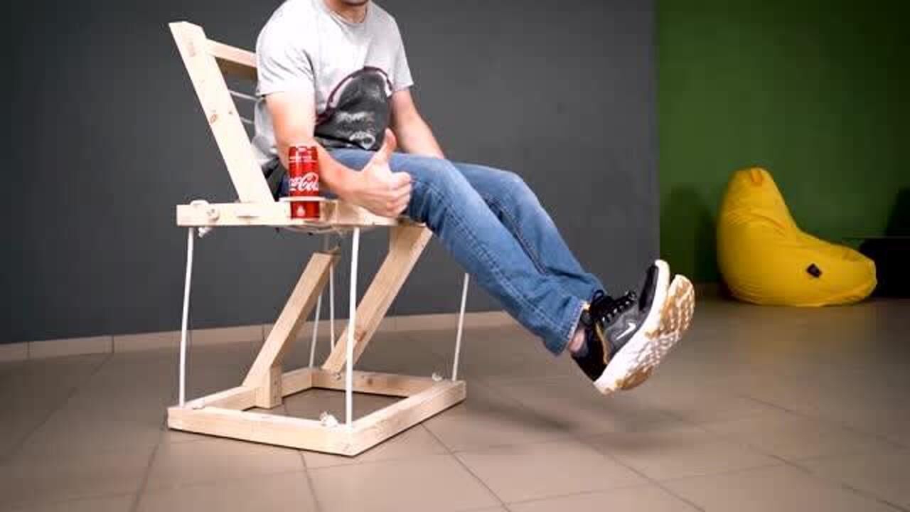 利用张拉整体原理,做出来的椅子,把不可能变成可能!