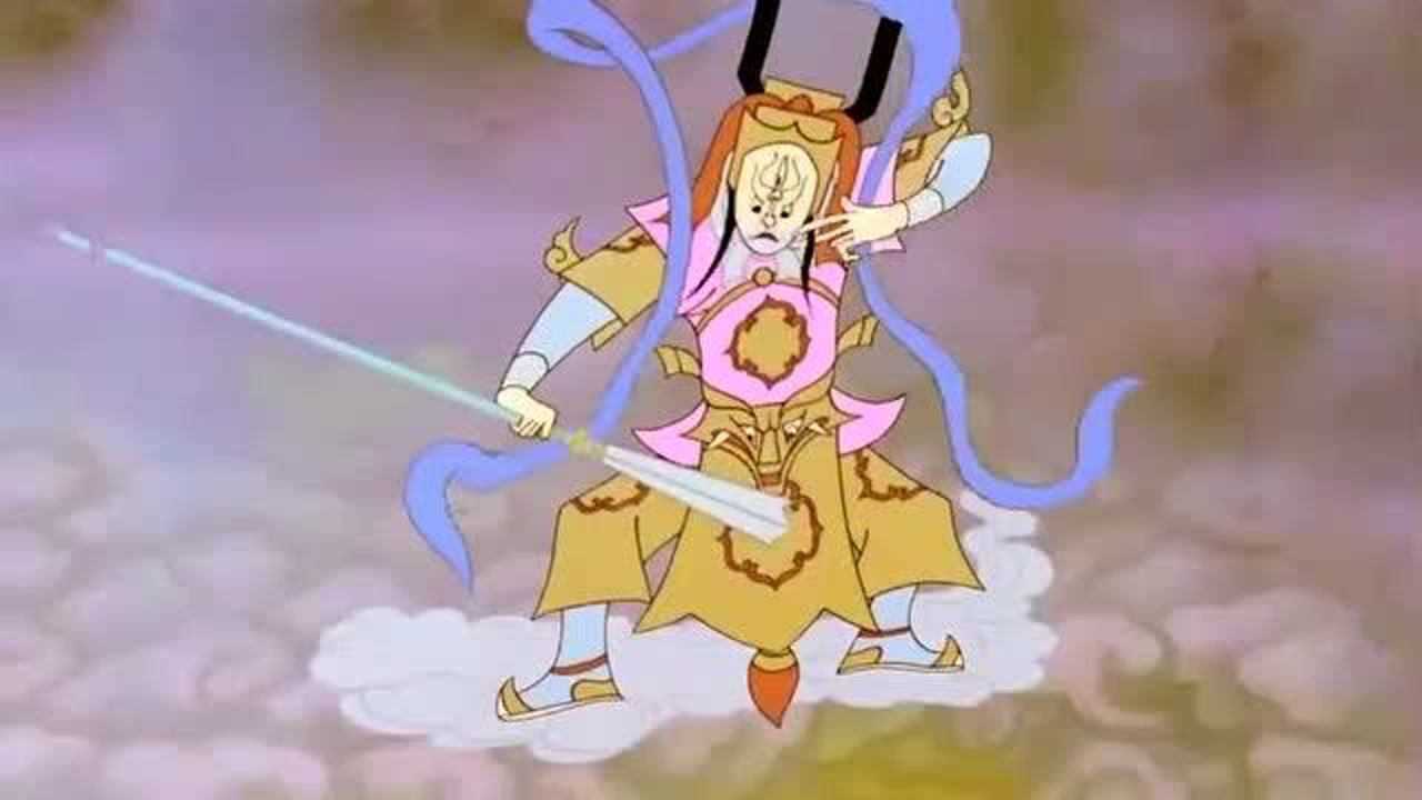 大闹天宫见孙悟空踢飞了哮天犬二郎神气坏了