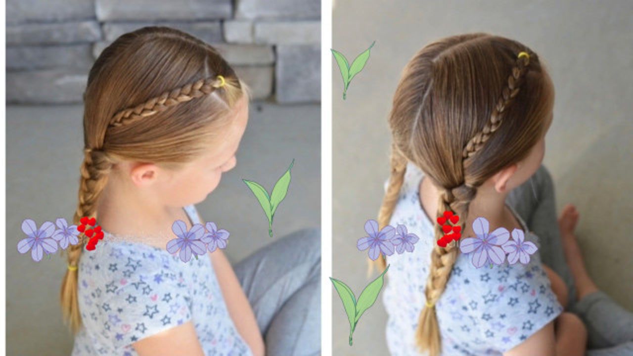 儿童编发:超级简单的女童麻花辫发型,三分钟就能搞定出门的编发