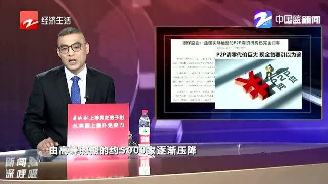 全国实际运营P2P网贷机构完全归零