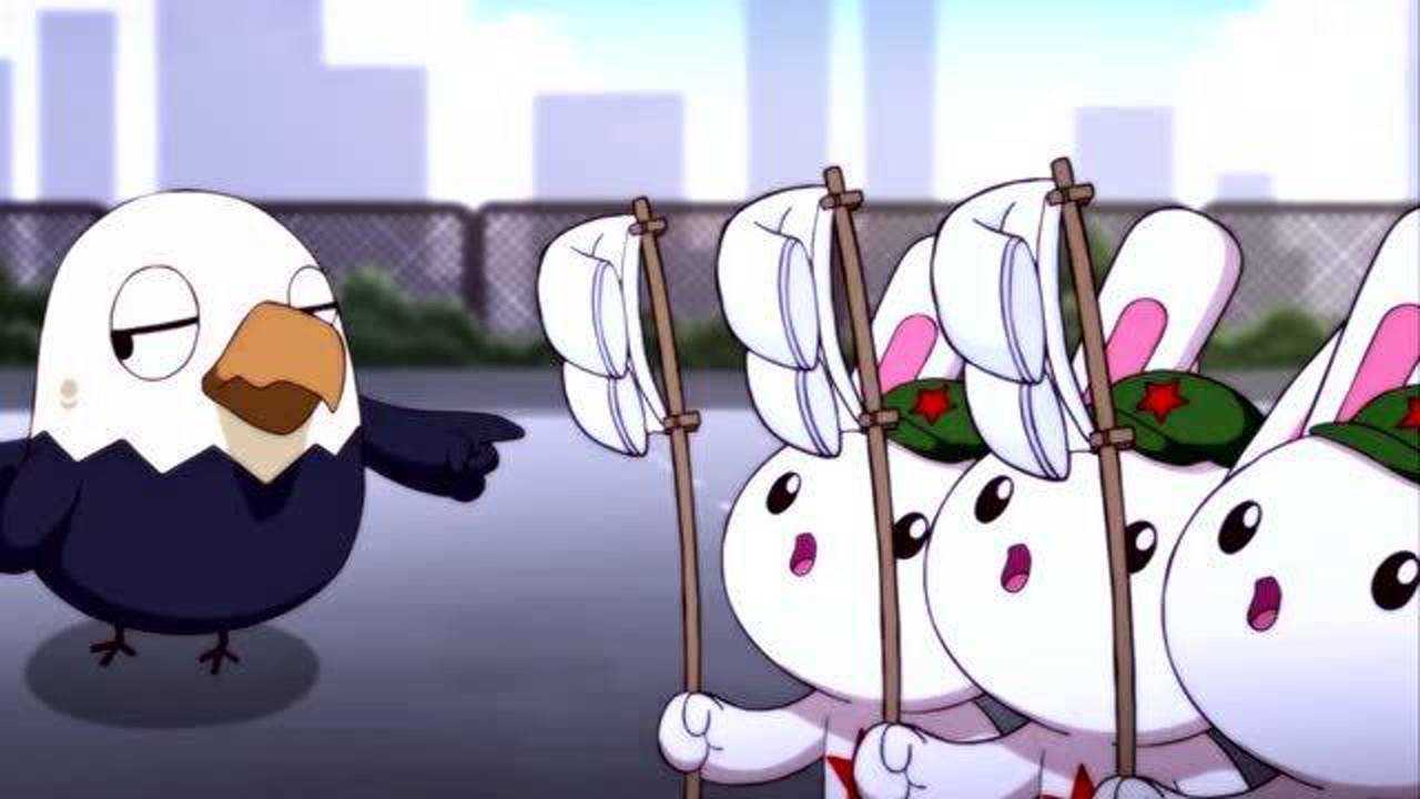 那年那兔那些事儿:兔子们举起白裤衩摇摆,鹰酱以为这是欢迎仪式