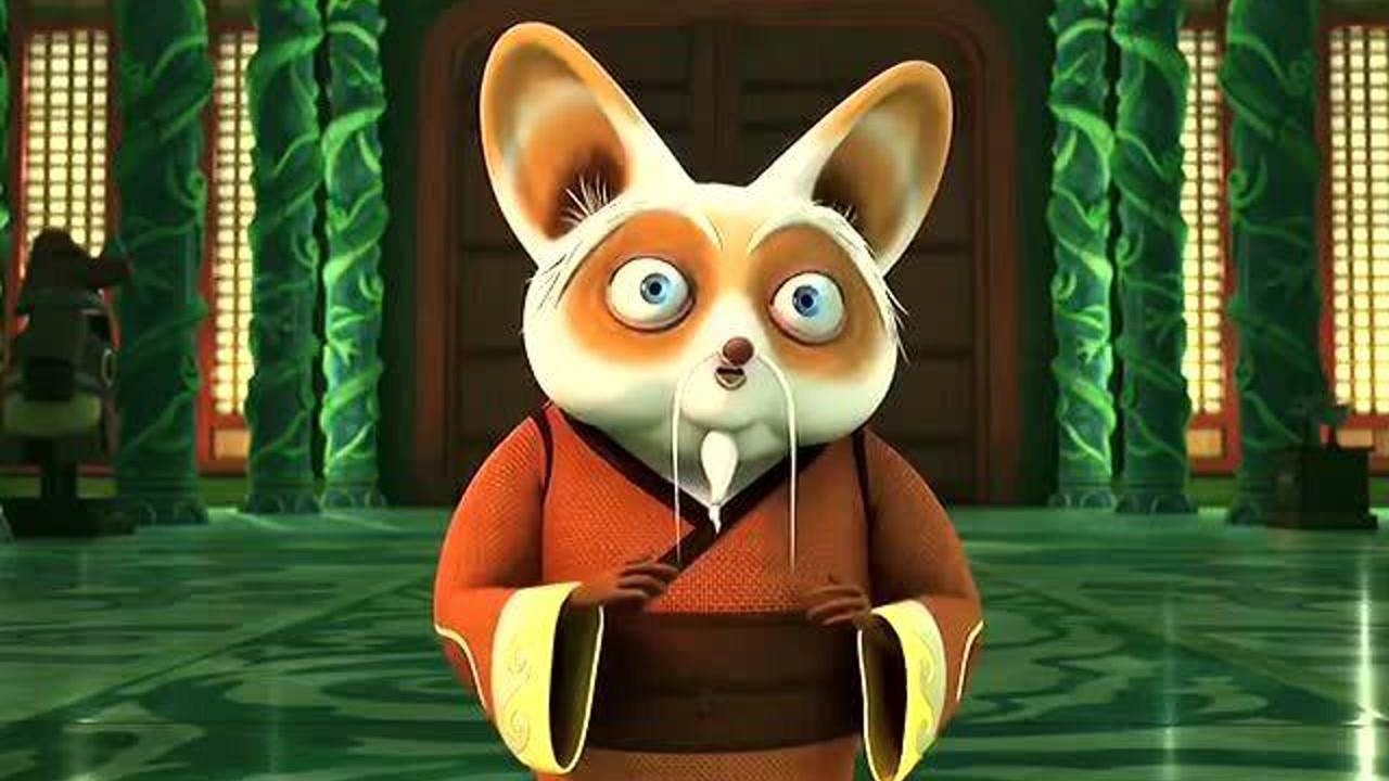 功夫熊猫师傅平时一脸严肃见到崇拜的对象其实也是个小迷弟