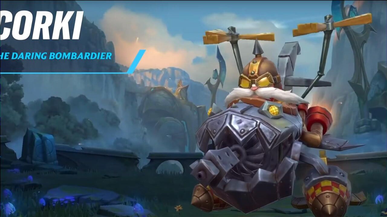 英雄联盟手游:飞机库奇英雄实战演示,技能介绍,皮肤展示!