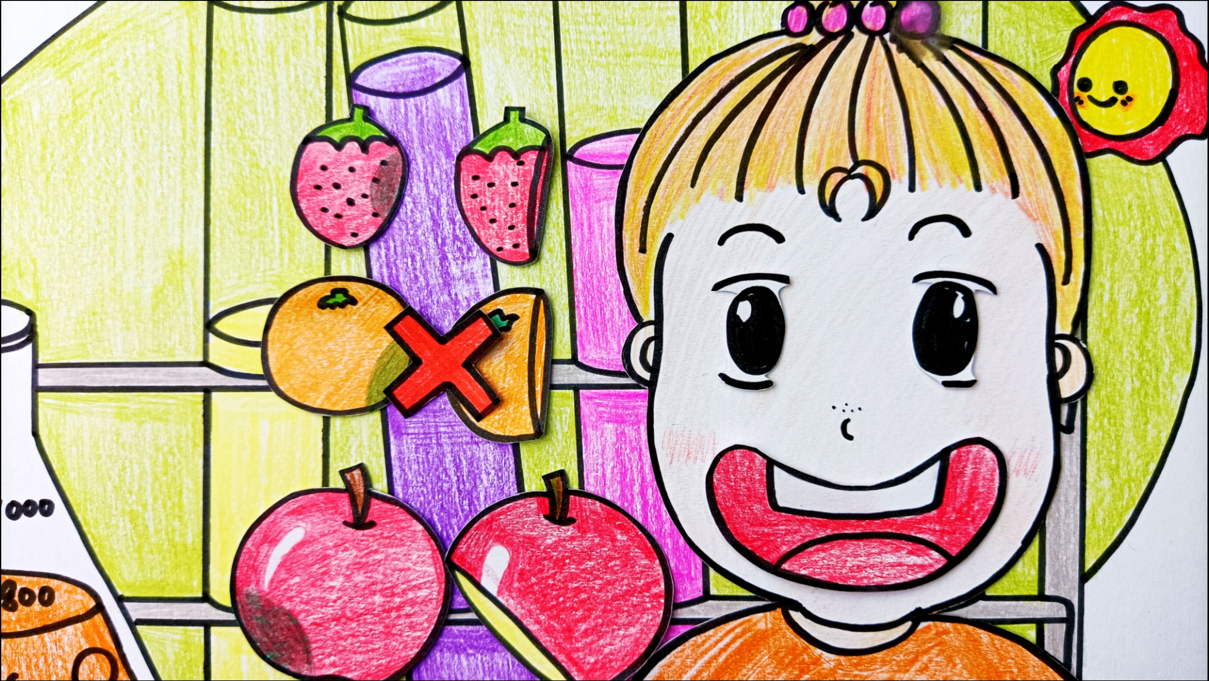 童心手绘定格动画 手绘定格动画:童心科普冷知识,发霉水果不能吃,切掉