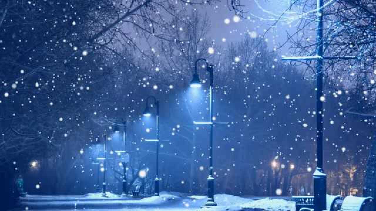 f2104_伤感下雪街景视频