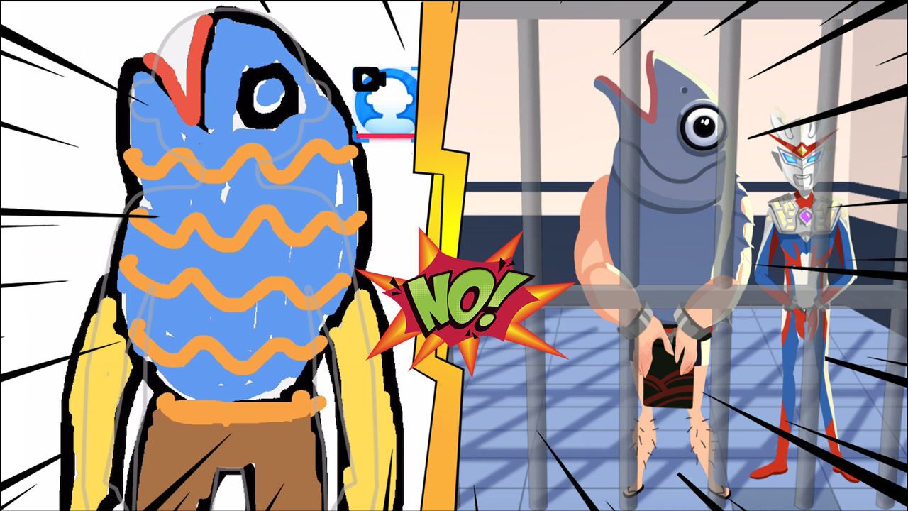 侦探小画家:我抓了一个鱼头怪,他上半身是鱼,下半身是人!