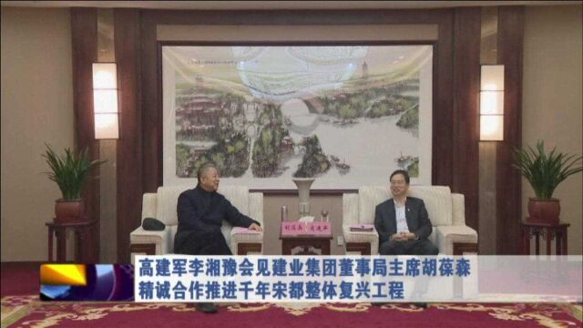 高建军李湘豫会见建业集团董事局主席胡葆森