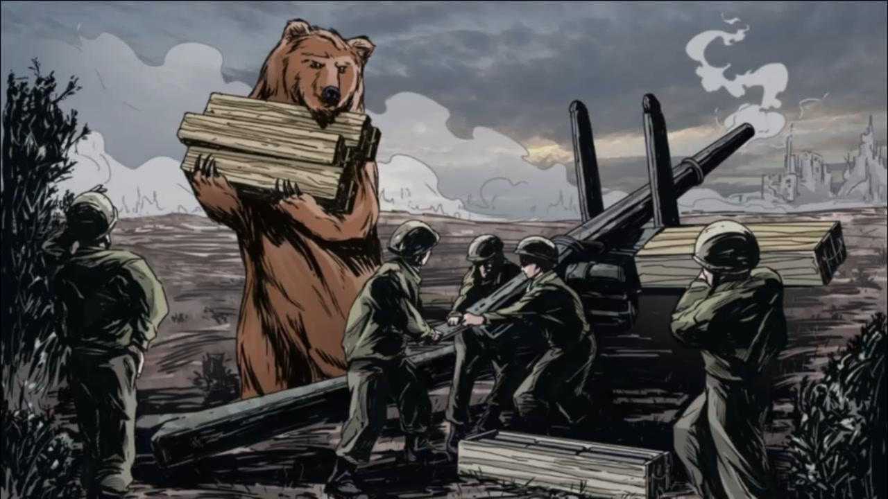 熊战士沃铁二战唯一熊士兵抽烟喝酒爱美女获得军衔