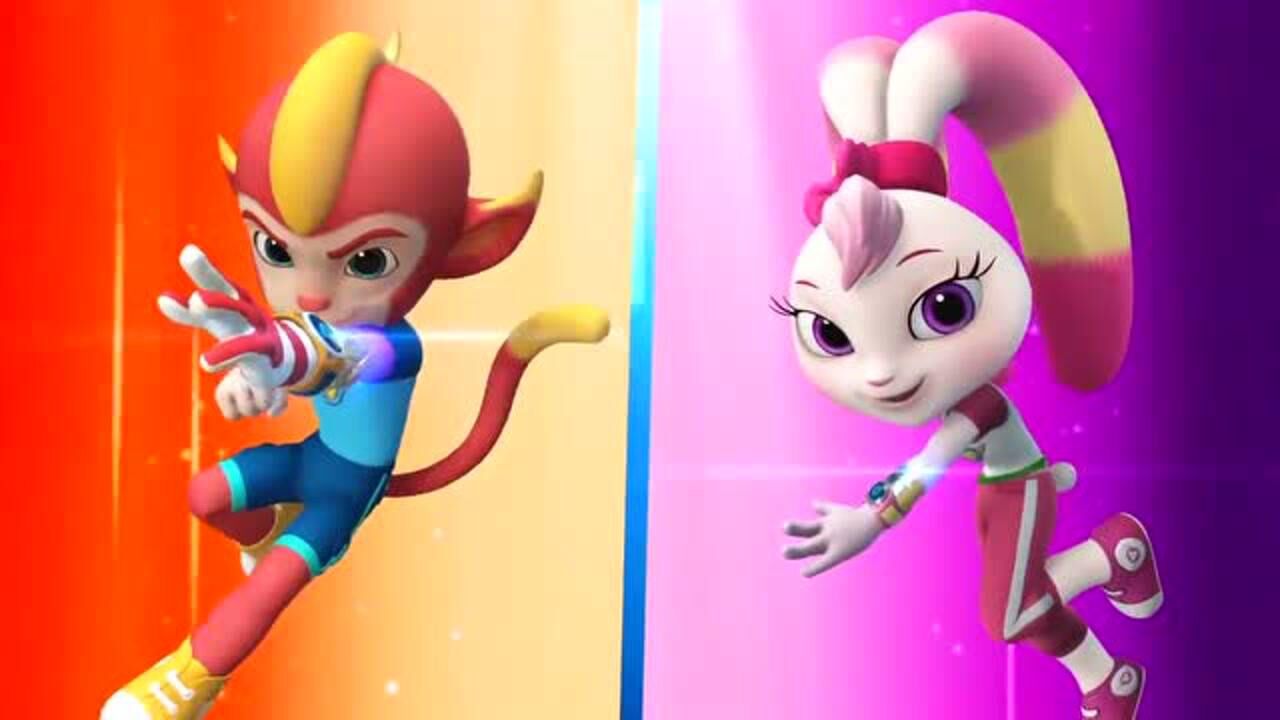 宇宙护卫队出动闪电彩虹变身驾驶闪电机车出动