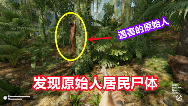 绿色地狱荒岛求生第90天发现一具原始人尸体恋墨准备把他火化了