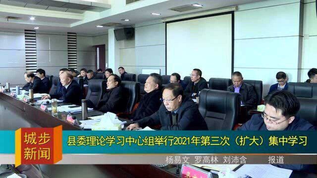 县委理论学习中心组举行2021年第三次(扩大)集中学习