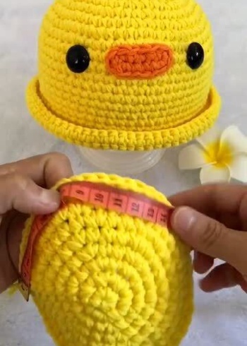 手工编织小黄鸭帽子,教程版来了