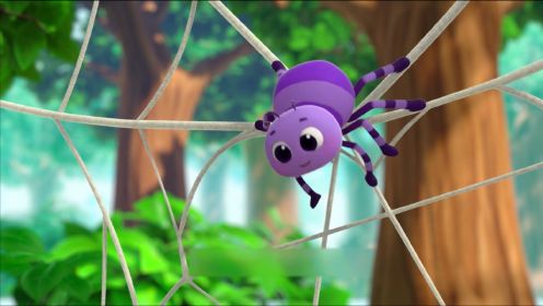 小蜘蛛拉银丝，来来回回把网织，专吃苍蝇和蚊子