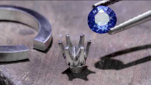 轮椅大叔打造蓝宝石钻戒，要和女朋友订婚，真的太漂亮了！