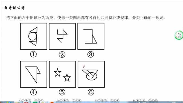 公考之图形推理:分组分类,图形凌乱,90%的人不会做