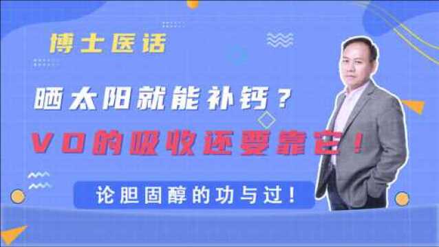 晒太阳就能补钙?VD的吸收还要靠它,论胆固醇的功与过!