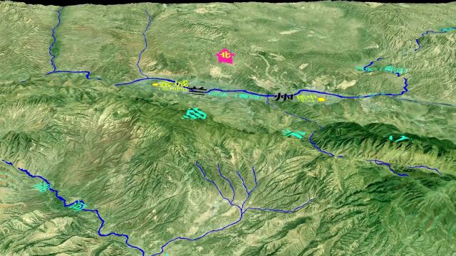 历史战争分析:兰州市区狭长的像一条飘带,全国仅有,兰州真实地形!