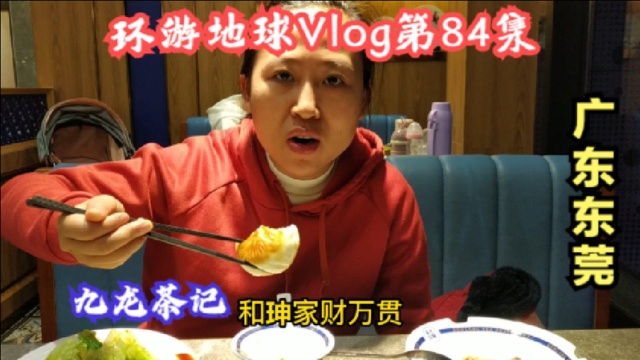 环游地球Vlog第84集:东莞旅游美食探店九龙茶记,味道比广州好