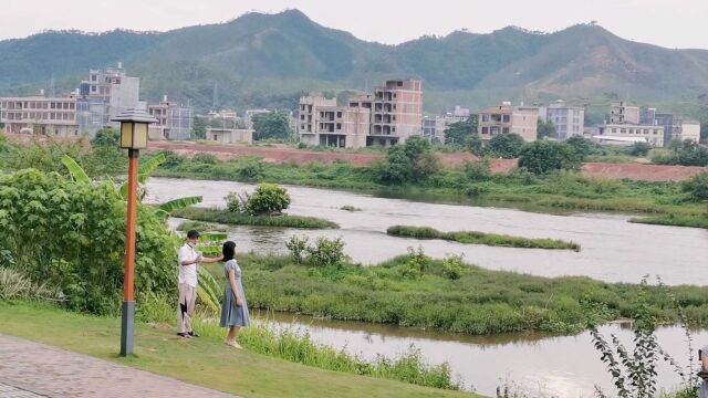 博白政府重点基建项目,南流江江滨路干道,建成南流江公园