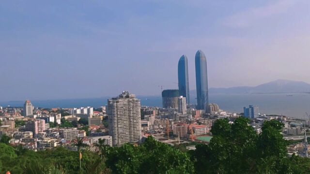 登厦门鸿山公园之巅,俯瞰最美鹭岛全景.