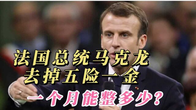 法国总统马克龙去掉五险一金,一个月能整多少?他的工资在法国算是富人嘛?