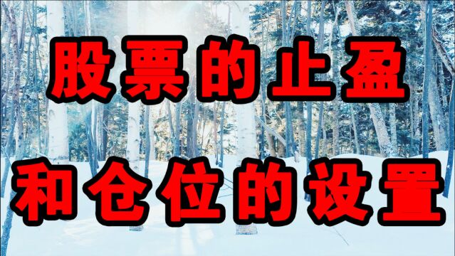 股票的止盈和仓位的设置