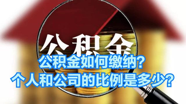 公积金如何缴纳?个人和公司的缴纳比例是多少?