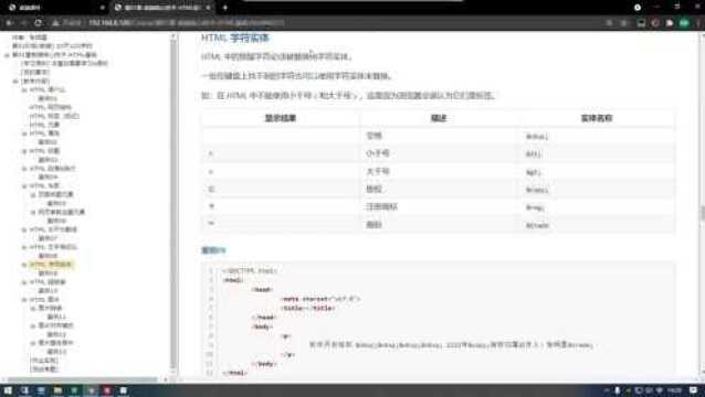 在家学软件开发——字符实体