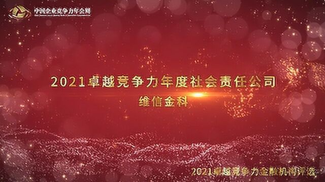 2021卓越竞争力年度社会责任公司维信金科