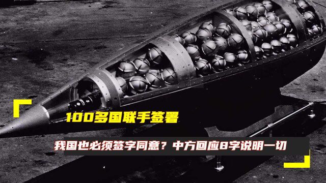 100多国联手签署,我国也必须签字同意?中方回应8字说明一切