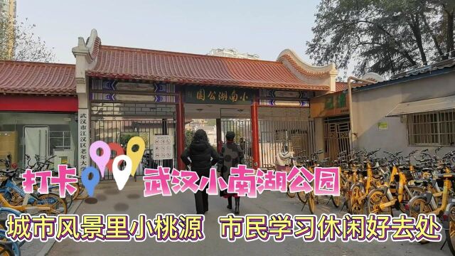 打卡武汉小南湖公园,城市风景里的小桃源,市民学习休闲的好去处