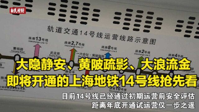 大隐静安、黄陂疏影、大浪流金……即将开通的上海地铁14号线抢先看