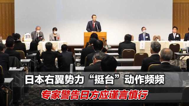 日本右翼势力“挺台”动作频频,专家警告日方应谨言慎行