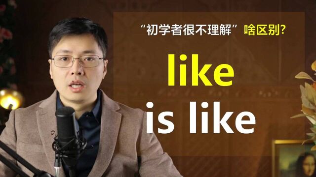 初学者很迷茫,like和is like还不一样吗?差别就在这里,学语法