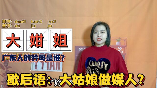 广东广西人请回答:大妗姐和鸡仔媒人,什么意思有什么区别?