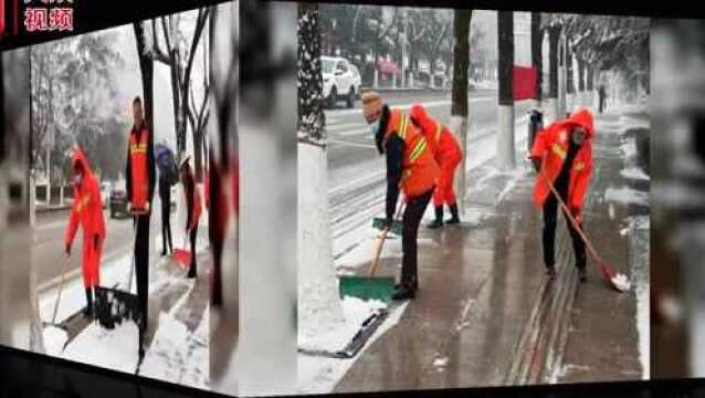 丨肥城市:遇“雪”奋战 畅通市民出行路