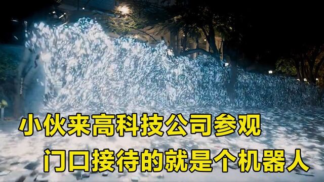 小伙来高科技公司参观,谁想门口接待的美女就是个机器人