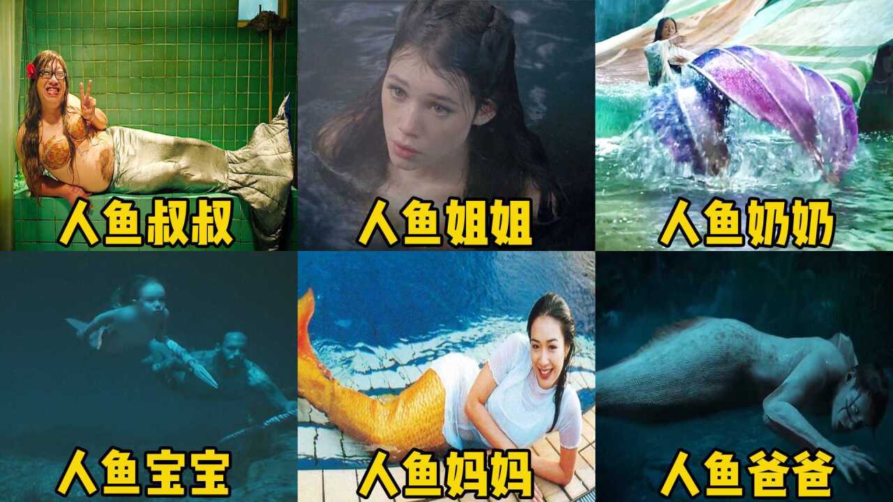 盘点美人鱼的一家人，美人鱼姐姐很漂亮，人鱼奶奶拥有七彩鱼尾_高清