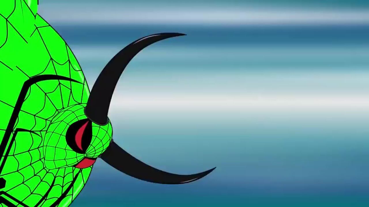 蜘蛛侠版毒液用牛角攻击变异警笛头