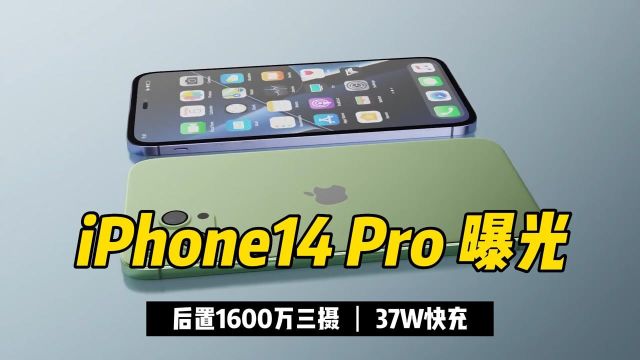 iPhone14 Pro曝光:后置三摄像头+37W快充,无可挑剔