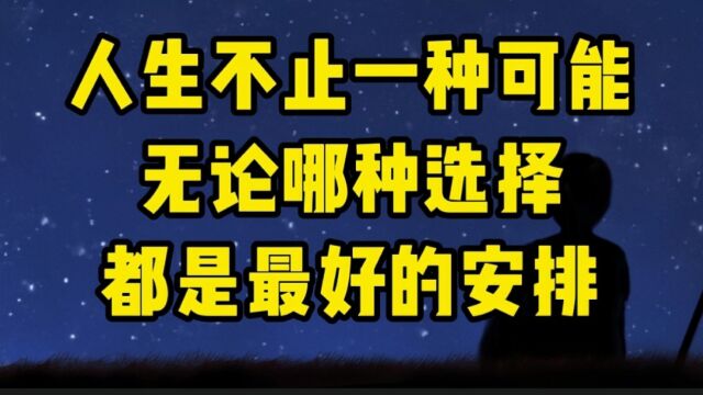 人生不止一种可能,如果一条路走累了,换一条路走,或许也很精彩.#人生感悟#哲理语录#思维#认知#心灵#迷茫#励志#治愈系