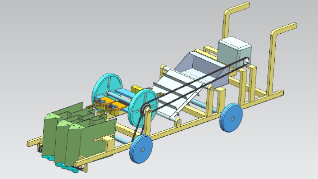 蒜薹收获机3d模型